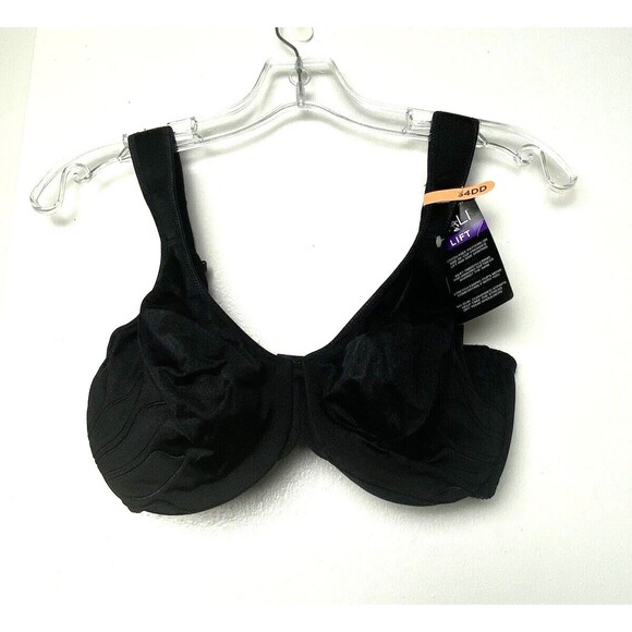 Bali Lift Full-Figure Bra 3353 Black Size 34DD Shaped Stitch Free - Picture 3 of 10